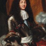 02.LOUIS XIV avec une perruque noire et armure, 1669 - P. Mignard
